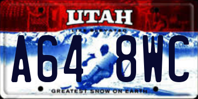 UT license plate A648WC