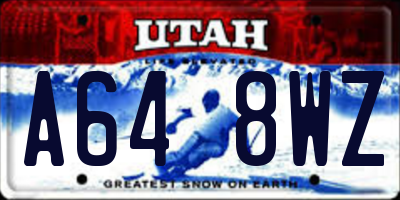 UT license plate A648WZ