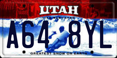UT license plate A648YL