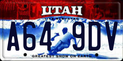 UT license plate A649DV