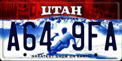 UT license plate A649FA
