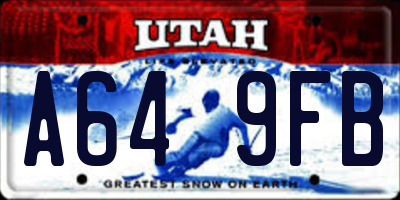 UT license plate A649FB