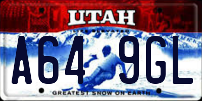 UT license plate A649GL