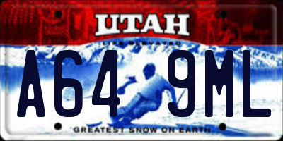 UT license plate A649ML