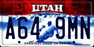 UT license plate A649MN
