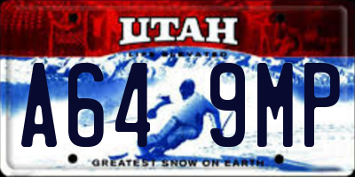UT license plate A649MP