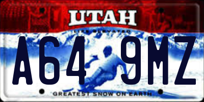 UT license plate A649MZ