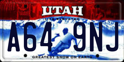 UT license plate A649NJ