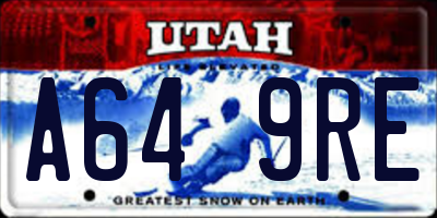 UT license plate A649RE