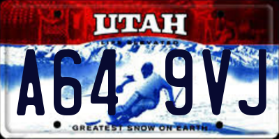 UT license plate A649VJ