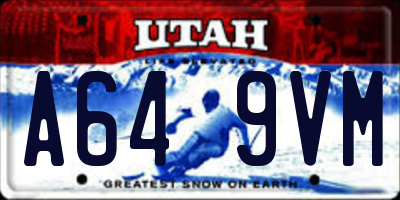 UT license plate A649VM