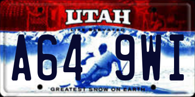 UT license plate A649WI
