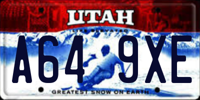UT license plate A649XE