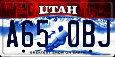 UT license plate A650BJ