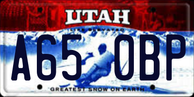 UT license plate A650BP