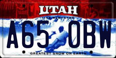 UT license plate A650BW