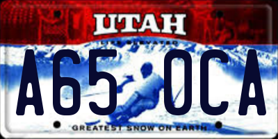 UT license plate A650CA