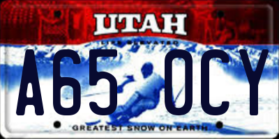UT license plate A650CY