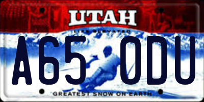 UT license plate A650DU