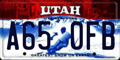 UT license plate A650FB