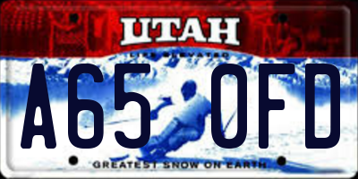UT license plate A650FD