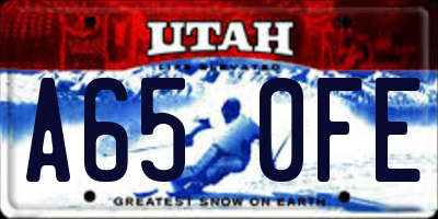 UT license plate A650FE