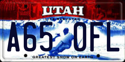 UT license plate A650FL