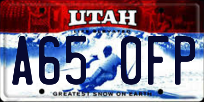 UT license plate A650FP