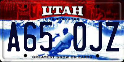 UT license plate A650JZ