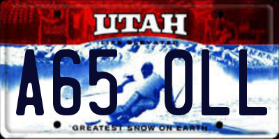 UT license plate A650LL