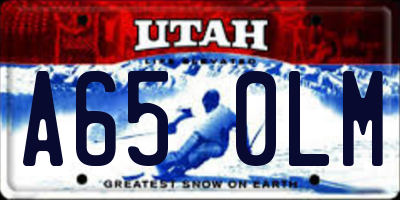 UT license plate A650LM