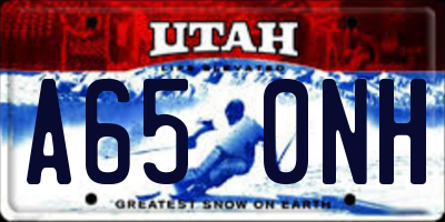 UT license plate A650NH