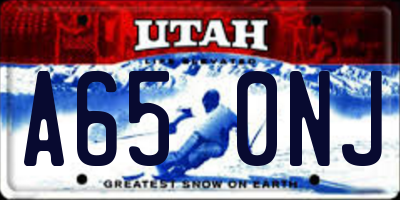 UT license plate A650NJ