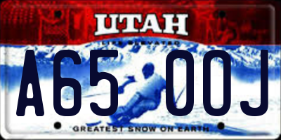 UT license plate A650OJ