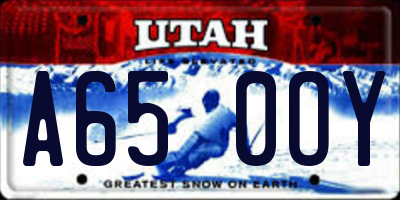 UT license plate A650OY