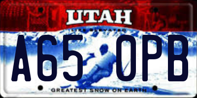 UT license plate A650PB