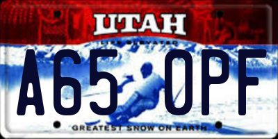 UT license plate A650PF