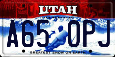 UT license plate A650PJ