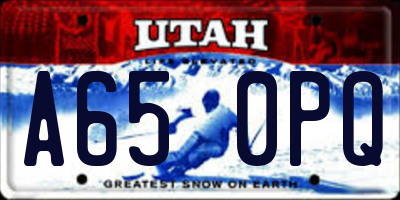 UT license plate A650PQ
