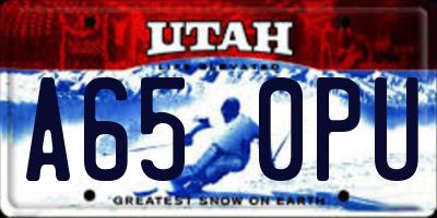 UT license plate A650PU