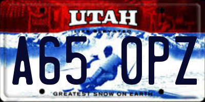 UT license plate A650PZ