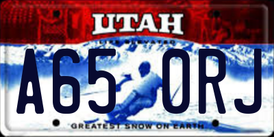 UT license plate A650RJ