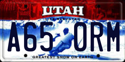 UT license plate A650RM