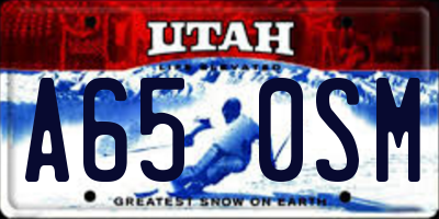 UT license plate A650SM
