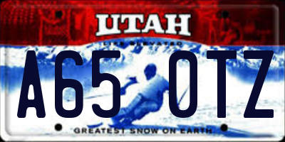 UT license plate A650TZ