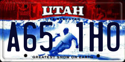 UT license plate A651HO