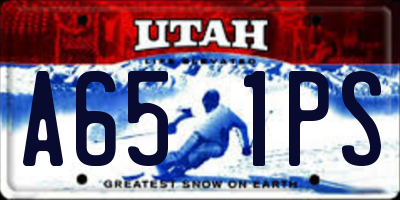UT license plate A651PS