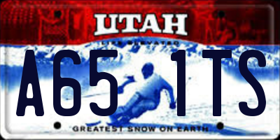 UT license plate A651TS