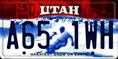 UT license plate A651WH