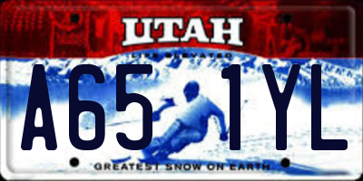 UT license plate A651YL